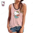 thumbnail image 2 of Nouveau Mode Simple Polyvalent Vêtements pour Femmes Grande Taille Été Imprimé Hello Kitty Col Rond Sans Manches T-Shirt Haut Débardeur Yening, 2 of 6