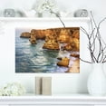 thumbnail image 1 of Golden Rocks and Beach at Algarve - Extra Large Seashore Canvas Art, 1 of 3