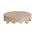 thumbnail image 5 of Kate and Laurel Fairlee Decorative Wavy Round Tray, 12 Inch Diameter, Natural Wood, Modern Scalloped Circle Serving Tray for Coffee Table Ottoman Tray, Dining Table Centerpiece, or Entryway Catchall, 5 of 9