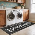 thumbnail image 3 of Findosom 2'x6' Farmhouse Laundry Rug Floor Mat,Non Slip Laundry Room Runner Rug with Rubber Backing Washable Indoor Floor Area Rug for Kitchen Laundry Bathroom Hallway Entryway,Black, 3 of 7