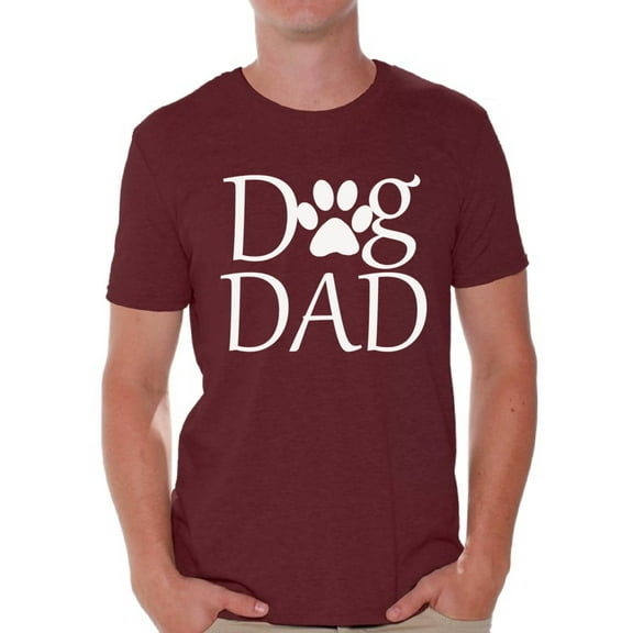 Awkward Styles Men's Dog Dad Graphic T-shirt Tops Pet Loving Father`s Day Gift Dog Lover Gift for Him