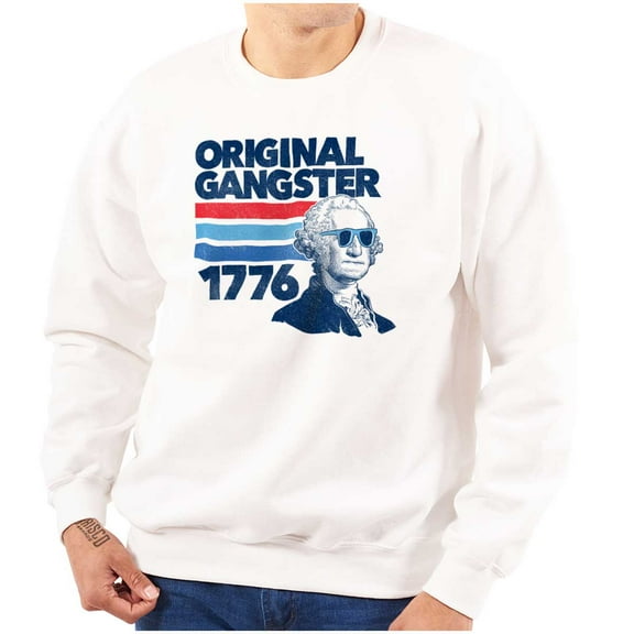 OG President Washington 1776 Joke Sweatshirt for Men or Women Brisco Brands S