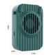 thumbnail image 3 of Ventilador portátil USB recargable de bolsillo - batería de 1200mAh, 3 velocidades, cordón y soporte de sobremesa, viento de 8 m/s, funcionamiento silencioso, blanco/verde/azul, 3 of 9