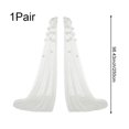 thumbnail image 2 of Slccxzc Extra Long 3D Floral Mesh Bridal Shawl, Tulle Wedding Cloak for Evening Dresses, 2 of 7