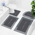 thumbnail image 7 of Dianli Four Piece Absorbent Bathroom Rug Set Non Slip Washable Toilet Mat with Lid Cover U Shaped Rug and Door Mat Large Size Quick Drying Perfect for Home or Hotel Use Stylish Finds for Less, 7 of 7