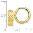 thumbnail image 3 of 10K Yellow Gold Earring Hinged Huggie Women'S Diamond-Cut 16 mm 16.75, 3 of 3