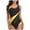Yellow, variant on Swimsuits for Women Color Block One Piece Bikini Swimsuit Fashion,Orange,M