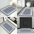 thumbnail image 6 of TECHVIDA Bathroom Rugs,Non-Slip Ultra Soft Bath Mat,Soft Absorbent Bathroom Rug and Bath Mat,Machine Washable,(18"x26",Dark Grey and White), 6 of 9
