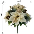 thumbnail image 3 of Mainstays 19.5 in Indoor Artificial Poinesttia Bouquet, Champagne Color, 3 of 7