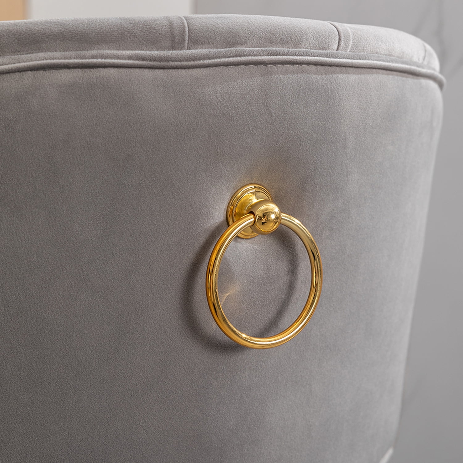 Demi Bonn 36" Counter Height Bar Stools Set of 2, Upholstered Barstools with Backrest, Kitchen Island Countertop Chairs for Dining Room, Gray