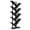 Black, variant on Tree Bookshelf, 9-Tier Bookcase Wooden Shelves, Floor Standing Storage Rack, for Display of CDs, Books in Living Room, Home Office, Wood Storage Rack for Bedroom, Rustic Brown