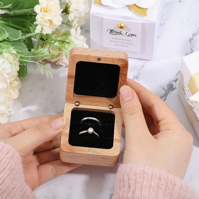 Storage Box With Lid Square Light Brown Ring Jewelry Box At Rs 70