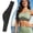 A_Black, variant on Under Breast Sweat Pads, Cotton Bra Liners, Rectangle Under Breast Sweat Absorber Pads, Washable Under Bra Sweat Liners, Reusable Bra Liners to Absorb Sweat Under Breasts, Khaki, 17.5 Inch