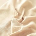 thumbnail image 6 of Queen Sheet Set 100% Cotton Bed Sheets Linen Like Textured 4 Pcs Beige Spring Sheets 16" Deep Pocket Sheet & Pillowcase  Breathable Soft Queen Sheets Easy Care, 6 of 9