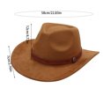 thumbnail image 3 of OJSFQUFP Cowboy Hat for Women and Men with Shapeable Wide Brim Cattleman Western Hats for Cowboys And, 3 of 4