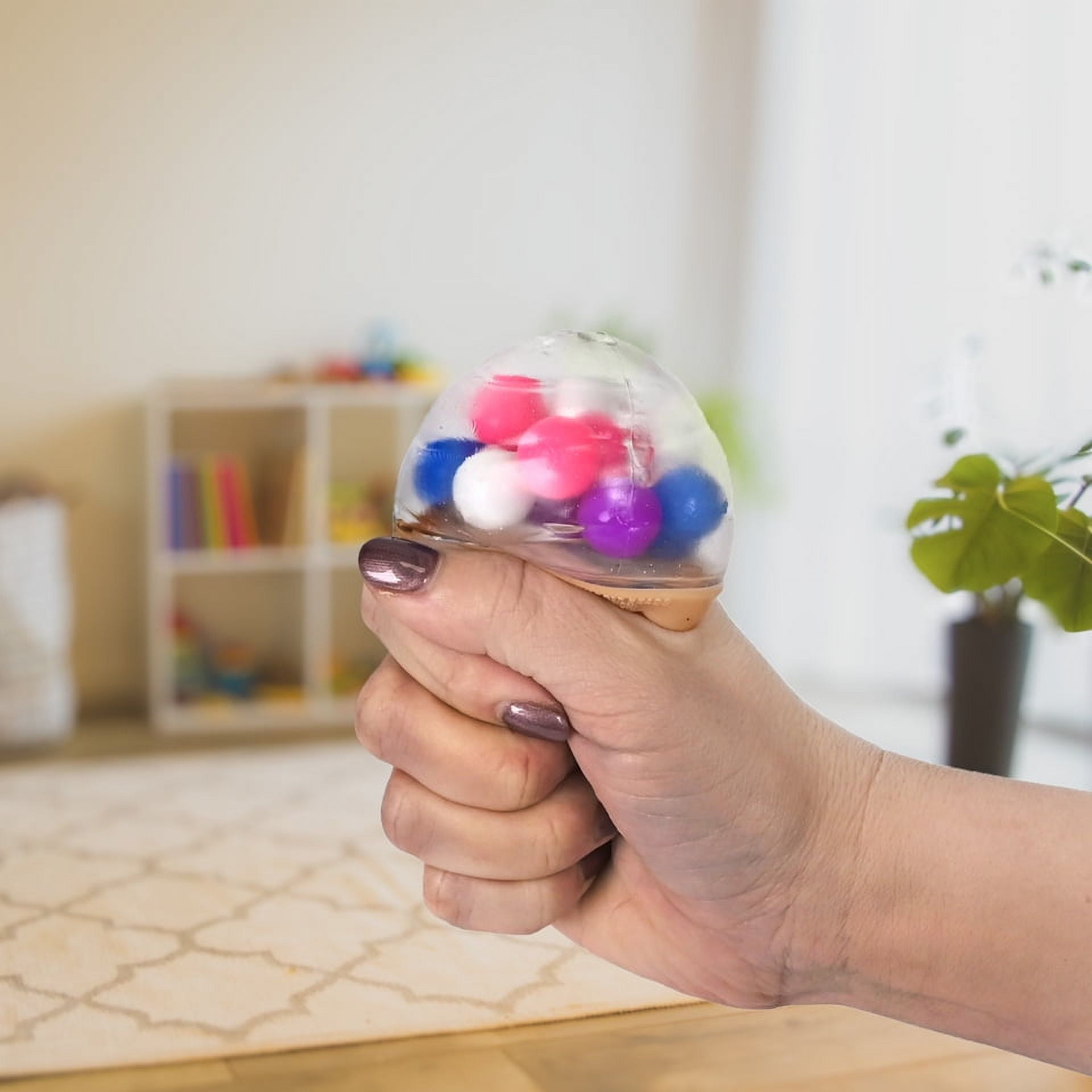 Toymendous Squishy Ice Cream, 3 Pack Rubber Stress Balls, Toy for Children Ages 3+