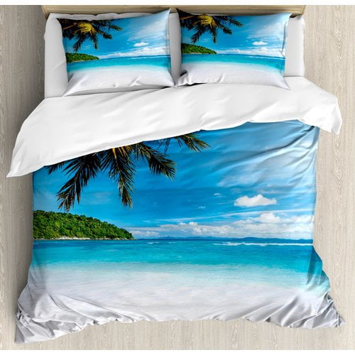 Ambesonne Tropical Duvet Cover Set Walmart Com