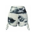 thumbnail image 3 of Tinglu Women Yoga Shorts Runched Butt Lifting Shorts Tummy Control Tie Dye Beach Pants, 3 of 8