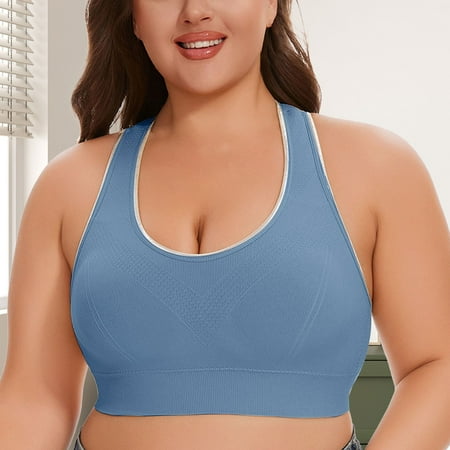 YEJIMAN Women s Breathable Plus Size No Underwire No Marks Hollow Bra Thin Yoga Underwear  Blue Women Underwear Seamless  Cotton Womens Cotton Underwear