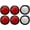 4X Red+2X White, variant on [ALL STAR TRUCK PARTS] 4" Inch White and Red 12 LED Round Stop/Turn/Tail/Reverse/Backup Trailer Light Kit with 3 wire Pigtail Plug & Grommet