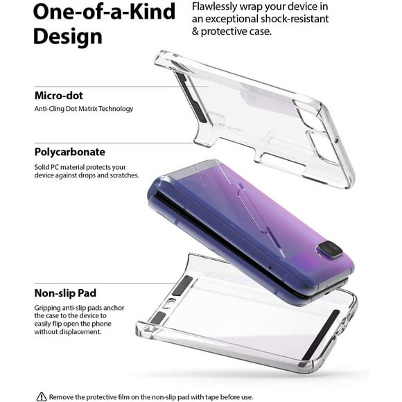 Étui fin Ringke conçu pour Galaxy Z Flip, Galaxy Z Flip 5G (2020) - Transparent Transparent