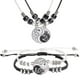 thumbnail image 2 of 24 Uds. Conjunto de collares y pulseras para parejas de Tai Chi Yin Yang, colgante, pulsera de cadena trenzada ajustable, pulseras de amantes a juego, Gargantilla, 2 of 5