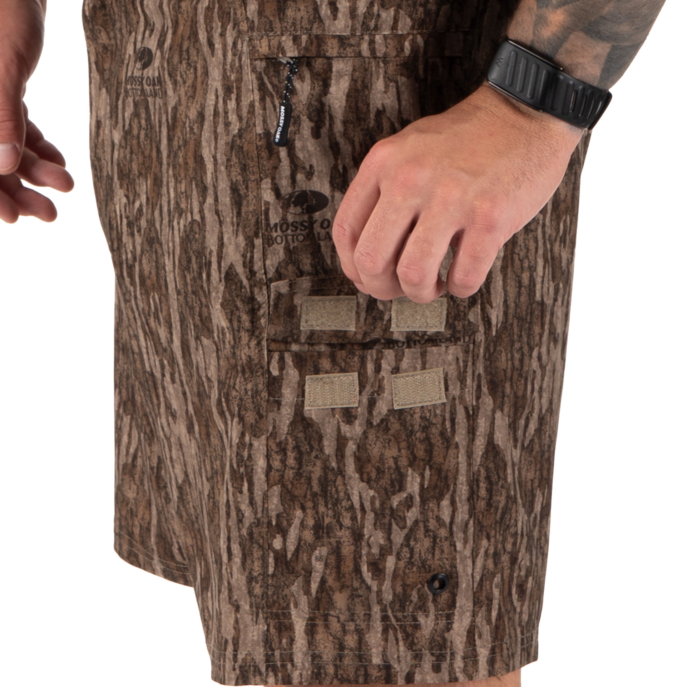 Men's Mossy Oak Board Shorts, Mossy Oak Bottomland, 3XL