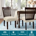 thumbnail image 3 of BOGUANG Elastic detachable chair covers, chair covers for dining chairs, no back cover, Coffee 6-piece, 3 of 6