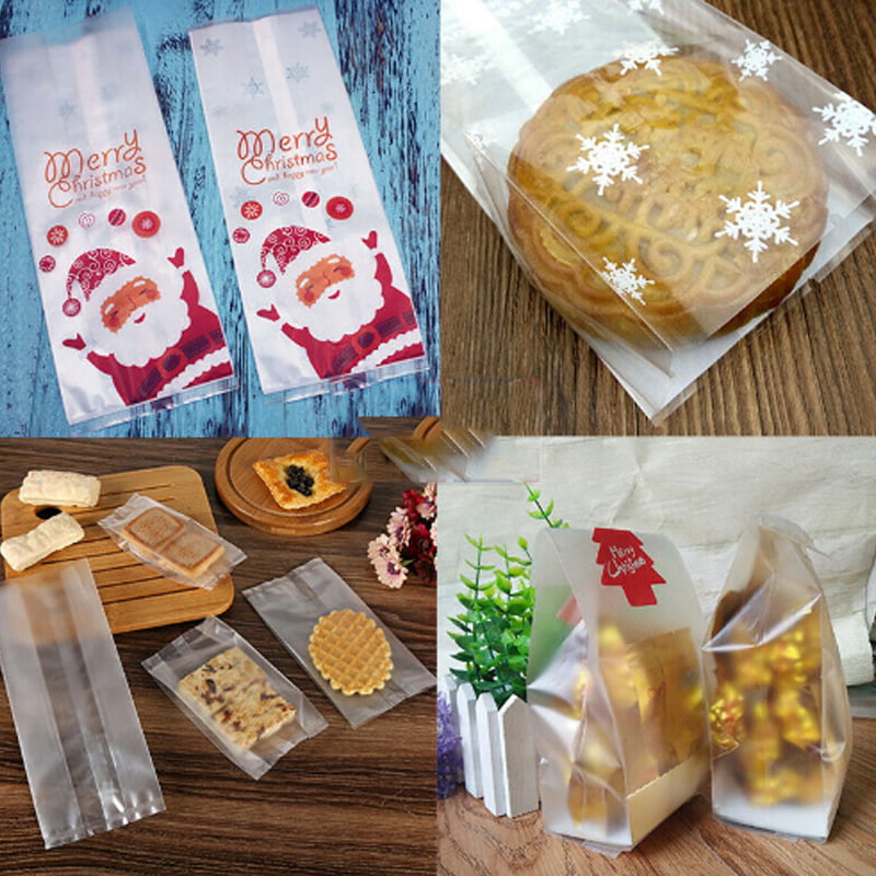 50/100Pcs 12 Types Cute & High Quality Plastic Gift Bakery Cookie Soaps OPP Bags 