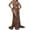Coffee, variant on IROINNID Sheath Dress For Women Fashion One-Shoulder Sequin Decorative Hip Dress Slit Long Dress Full-Length Solid Color Dress