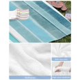 thumbnail image 6 of Teal Nordic Style Stripes Beach Towels Oversized Super Absorbent, Turquoise Texture Lightweight Bath Towel Quick Dry Sets For Bathroom/Pool/Rv Camping/Beach Play/Gym Room/Picnic 35"x70", 6 of 8