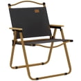 thumbnail image 1 of Outsunny Folding Camping Chair, Portable Armchair, Dark Grey, 1 of 10