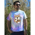 thumbnail image 2 of Corgi Eating Ramen Tie Dye Spiral Men -Image by Shutterstock, Male x-Large, 2 of 4