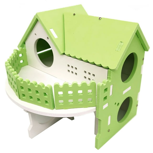 Hamster Villa Toy Plastic - 2-Layer Small Animal Hideout House Hamster Playhouse