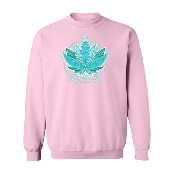 Lotus Plant Design Sweatshirt Women -Image by Shutterstock, Female 4X-Large