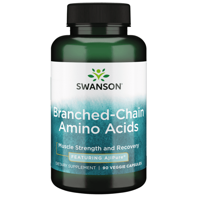 Swanson Ajipure Branched-Chain Amino Acids, Pharmaceutical Grade 90 Veggie Capsules
