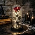 thumbnail image 6 of Eliaeconx Lighted Halloween Ghost Figurine, Holding Spooky Rose, LED Pumpkin Base for Tabletop, Spooky House, Indoor Party Decor, 6 of 6