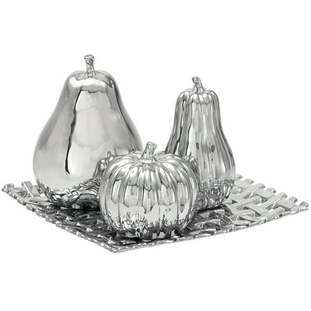 

Ceramic Lattice Fruit Bowl Centerpiece-Color:Silver Material:ceramic