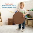 thumbnail image 5 of ECR4Kids SoftZone Round Floor Cushions with Handle, Flexible Seating, Chocolate, 6-Piece, 5 of 9