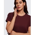 thumbnail image 4 of CRZ YOGA Women's Pima Cotton Workout Short Sleeve Shirts Loose Athletic Crop Tops Casual T-Shirt, 4 of 4