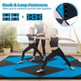 thumbnail image 6 of Costway Folding Gymnastics Mat 8' x 4' x 2'' PU Leather Tumbling Exercise Mat Yoga Gym Blue+Black, 6 of 8