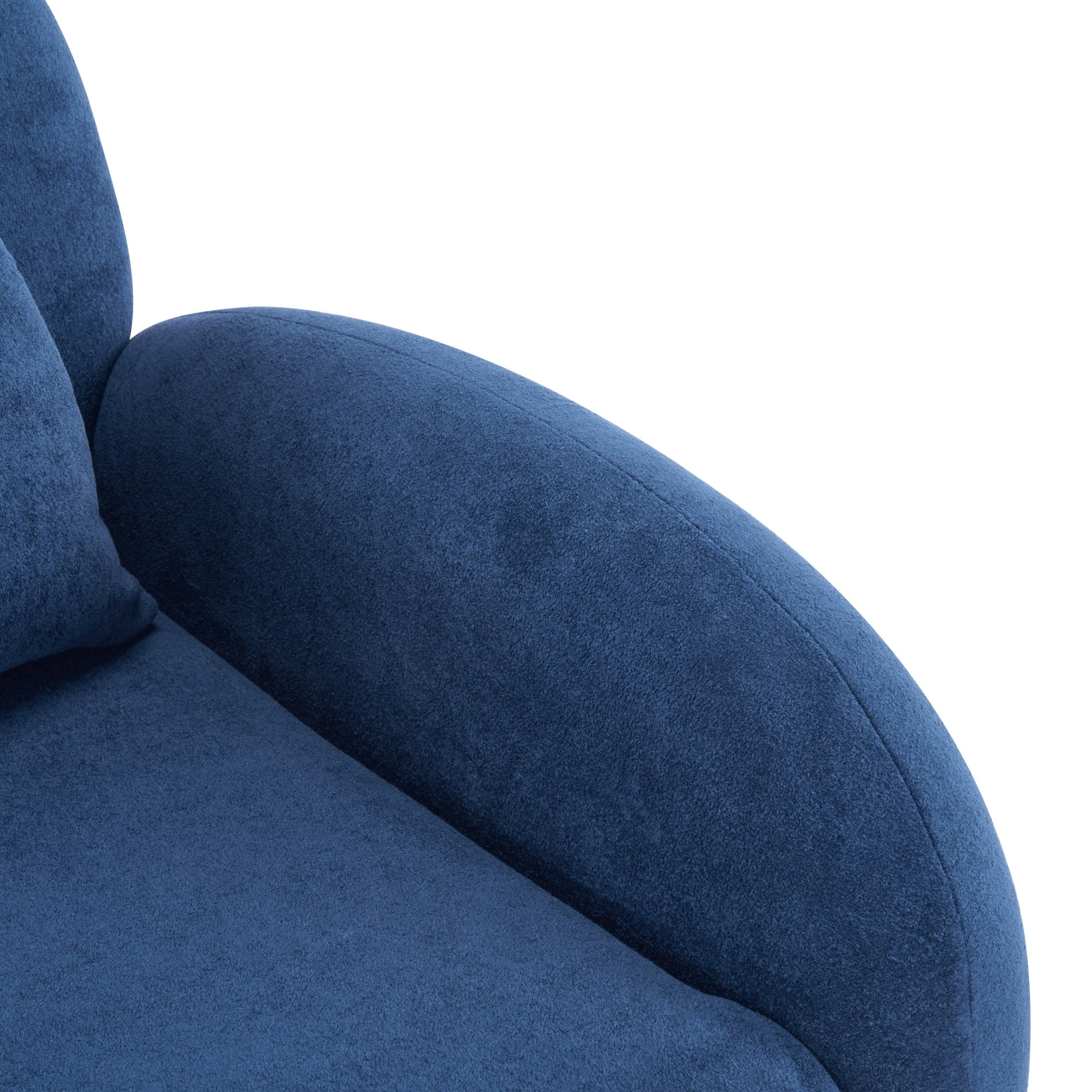 Christopher Knight Home 35" Modern Velvet Accent Armchair with Lumbar Pillow, Rubberwood Legs, Blue