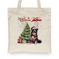 thumbnail image 2 of Merry Christmas and Happy New Year Santa Border Collie Holiday Xmas Winter 2025 Canvas Tote Bag Borders Dog Lovers Gifts Idea Reusable Shopping Grocery Bag - 00024, 2 of 5