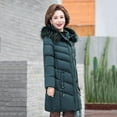 thumbnail image 3 of LYXSSBYX Womens Long Sleeve Dress Hot Sale Clearance Women's Winter Plus Size Mid-Length Slim Padded Jacket Mother's Cotton Coat, 3 of 9