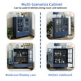 thumbnail image 5 of Sideboard Buffet Cabinet, UHOMEPRO Kitchen Storage Cabinet with Drawer, Modern Farmhouse Entry Cabinet with Adjustable Shelf, Coffee Bar Table, Accent Cabinet for Dining Room, Living Room, Blue, 5 of 11