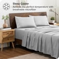 thumbnail image 2 of Bare Home Pillowcase Set - Envelope Closure - Premium 1800 Collection - Double Brushed - Ultra Soft - Queen Size, Cloud Gray, 2 Count, 2 of 6