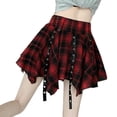 thumbnail image 6 of oqasdz Skirts for Women Casual Pleated Ruffled Flowy Elastic Waistband Skirts Irregular Design for Spring Fall Comfort Stylish Leisure Wear, 6 of 9
