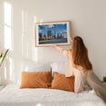 thumbnail image 2 of NYC Skyline from Pier 34 03 - Manhattan New York Photography Oak Framed Wall Art Print 24 x 36 inches, 2 of 6