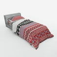 thumbnail image 3 of Ambesonne Vintage Bedding Set 4 Pcs, Classic Culture Knit Signs, Queen, Red Black, 3 of 3