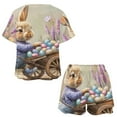 thumbnail image 3 of Easter Bunnies Rabbits Pajamas Set Womens Loungewear Sleepwear 2 Piece PJ Sets, 3 of 7